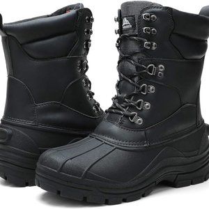 ALEADER Brand New Men's Lace Up Insulated Waterproof Winter Snow Boots